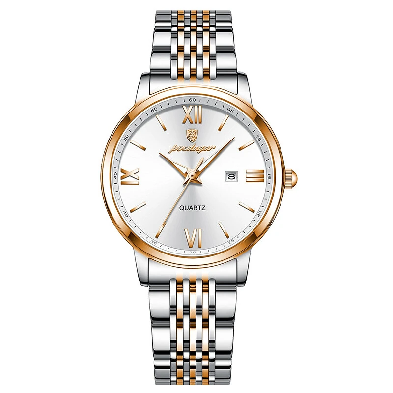 POEDAGAR Women Watch Thin Waterproof Luminous Quartz Watch Calendar Analog Stainless Steel Wrist Watch Date Lady Watch (image for) POEDAGAR Women Watch Thin Waterproof Luminous Quartz Watch Calendar Analog Stainless Steel Wrist Watch Date Lady Watch